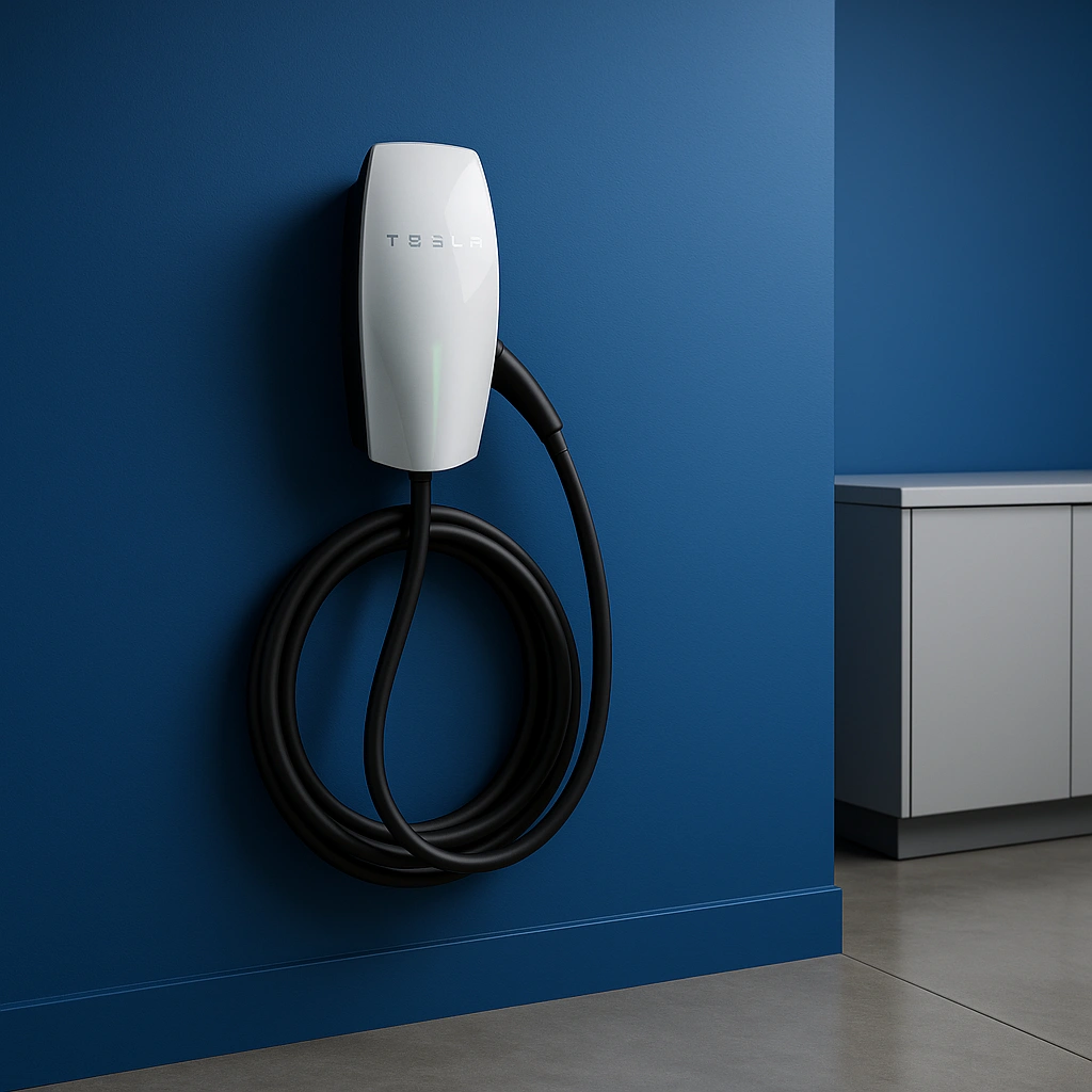 EV charger in garage